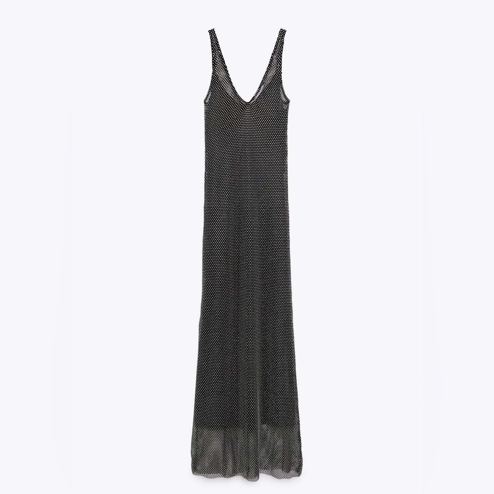 ZARA RHINESTONE KNIT MIDI DRESS
BLACK 0/2142/290/800/01